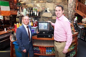 From left: CBE Area Sales Manager Michael Gaughan with Eddie Fitzgerald, Fitzgerald Group, at The Old Mill pub in Tallaght.
