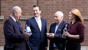 From left: Pat Rigney, Chair of the new gin producers group, with Irish Spirits Association Head William Lavelle, Irish Spirits Association Chair Johnny Harte and Public Affairs Director at IDL Pernod Ricard Claire MacCarrick.