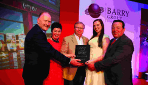 From left: Barry Group Managing Director Jim Barry, Barry Group Sales Director Edwina Lucey, Kevin O’Brien & daughter Caoimhe O’Brien of Carry Out, Tyrellstown, who accepted the Overall Award for the Carry Out Store of the year, with Carry Out’s Head of Sales David O’Keeffe.