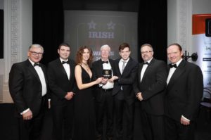 From left: VFI President Pat Crotty, Minister Brendan Griffin TD, Aoife, Johnny and Dara Quilty of The Goat Bar & Grill, National Account Director at IDL Pernod Ricard Jim Cummins and LVA Chairman John Gleeson.