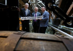 At the launch of IrishWhiskey360° were (from left): Fáilte Ireland Chief Executive Paul Kelly with Minister for Agriculture, Food and the Marine Mr Michael Creed TD and Drinks Ireland|Irish Whiskey Chairman David Stapleton at The Jameson Experience, Bow Street, Dublin.