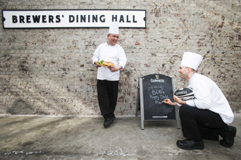 Chalking-up a win: From left: Storehouse chefs John Beuno and Rafal Jachs chalk-up news of the limited-edition dish ‘Rugby Ball Pie’ to be served to visitors throughout the St Patrick’s weekend. Chalking-up a win: From left: Storehouse chefs John Beuno and Rafal Jachs chalk-up news of the limited-edition dish ‘Rugby Ball Pie’ to be served to visitors throughout the St Patrick’s weekend.