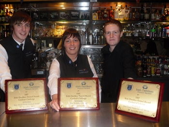 From left: Conn Cowman, Magdalena Sliwarska and Sean Hoyne with their awards.