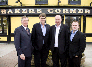  From left: Bakers Corner proprietor John Brady with Key Accounts Manager for Richmond Marketing Michael Taylor, winner Rory Flanagan, Manager at Bakers Corner and Ronan Mahony, Business Developer for Richmond Marketing.