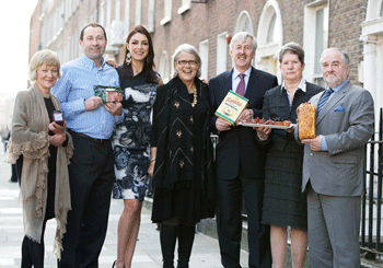 Award winners all (from left): Janet Drew, Pat O’Neill and Ruth (with IGFW Guest of Honour Darina Allen), John Flahavan, Lindy O’Hara and Derek O’Brien.