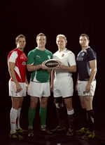  At the announcement that Guinness is to become the Official Beer Partner of the RBS Six Nations are Guinness Rugby ambassadors (from left): Wale's Lee Byrne, Ireland's Tommy Bowe, England's Lewis Moody and Scotland's Sean Lamont.