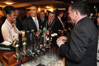 “President Obama himself stressed that the quality and warmth of the welcome he received in Ireland was second to none.” “President Obama himself stressed that the quality and warmth of the welcome he received in Ireland was second to none.”
