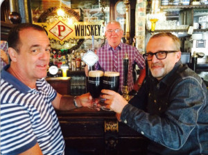 Mark Rohleder of Waxy O’Connors Pub Group in the States & John Kaye, the first customers in the world to buy a pint of Guinness Dublin Porter.