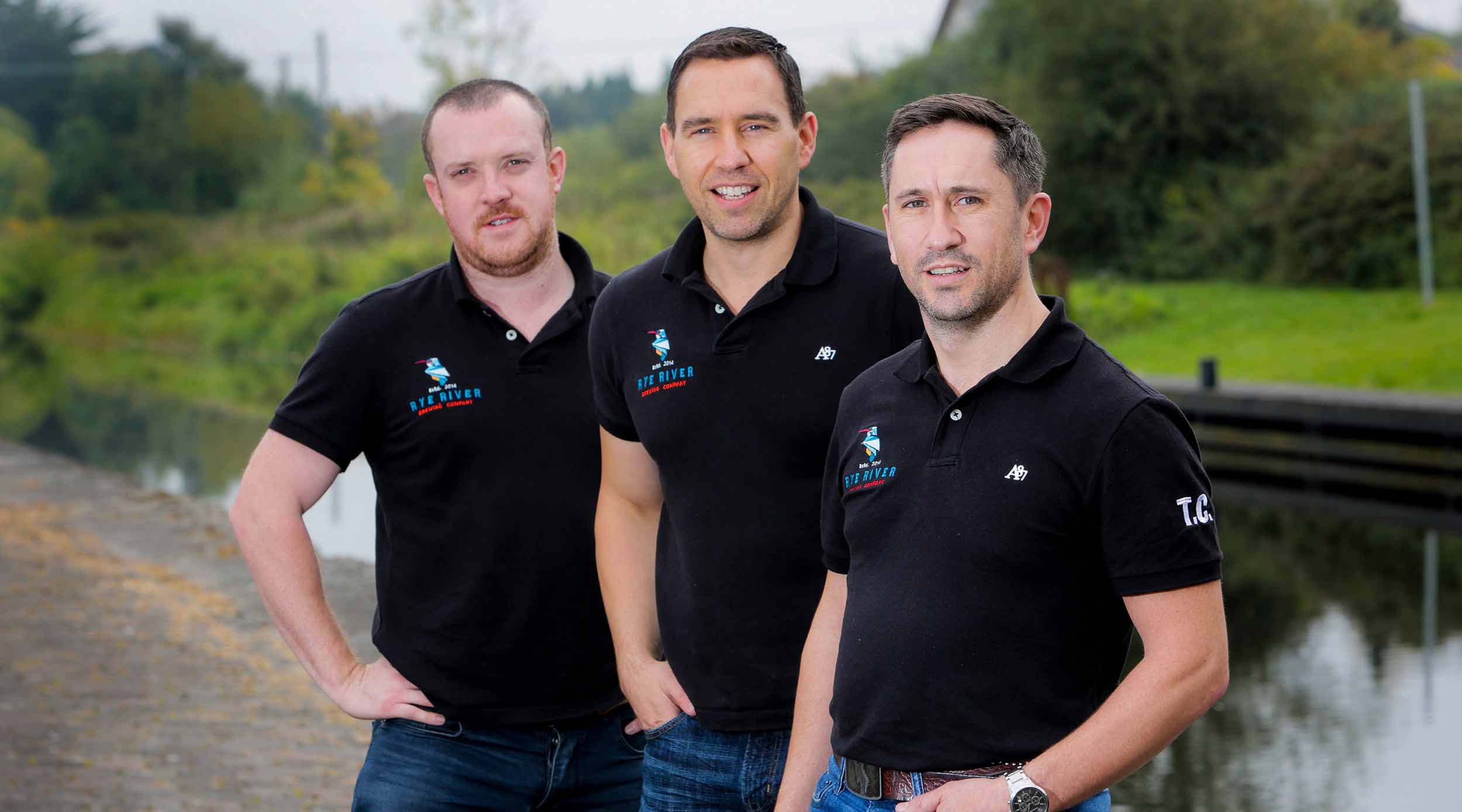 Founding fathers (from left): The Rye River Brewing Company’s Alan Wolfe, Niall Phelan and Tom Cronin.