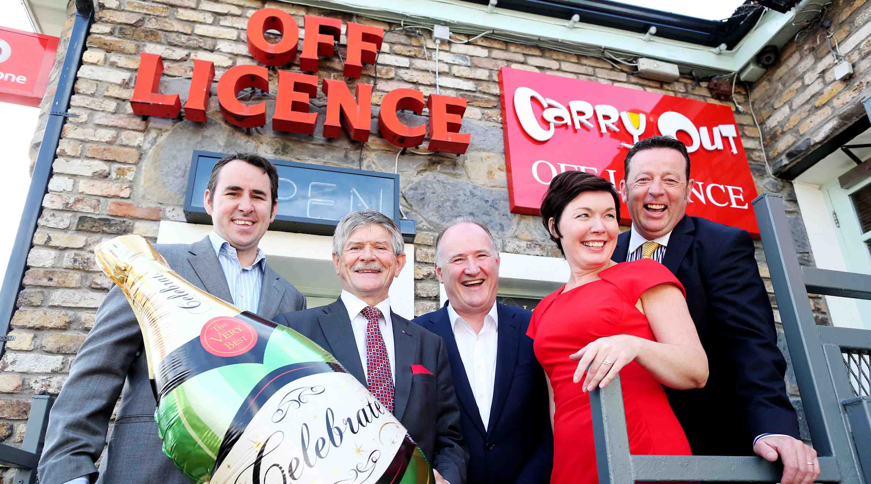 Carry onward! From left: Fitzgerald Group’s Eddie and Louis Fitzgerald, Managing Director of the Barry Group Jim Barry with Edwina Lacey, Sales Director and David O’Keeffe, National Sales Manager, at the announcement.