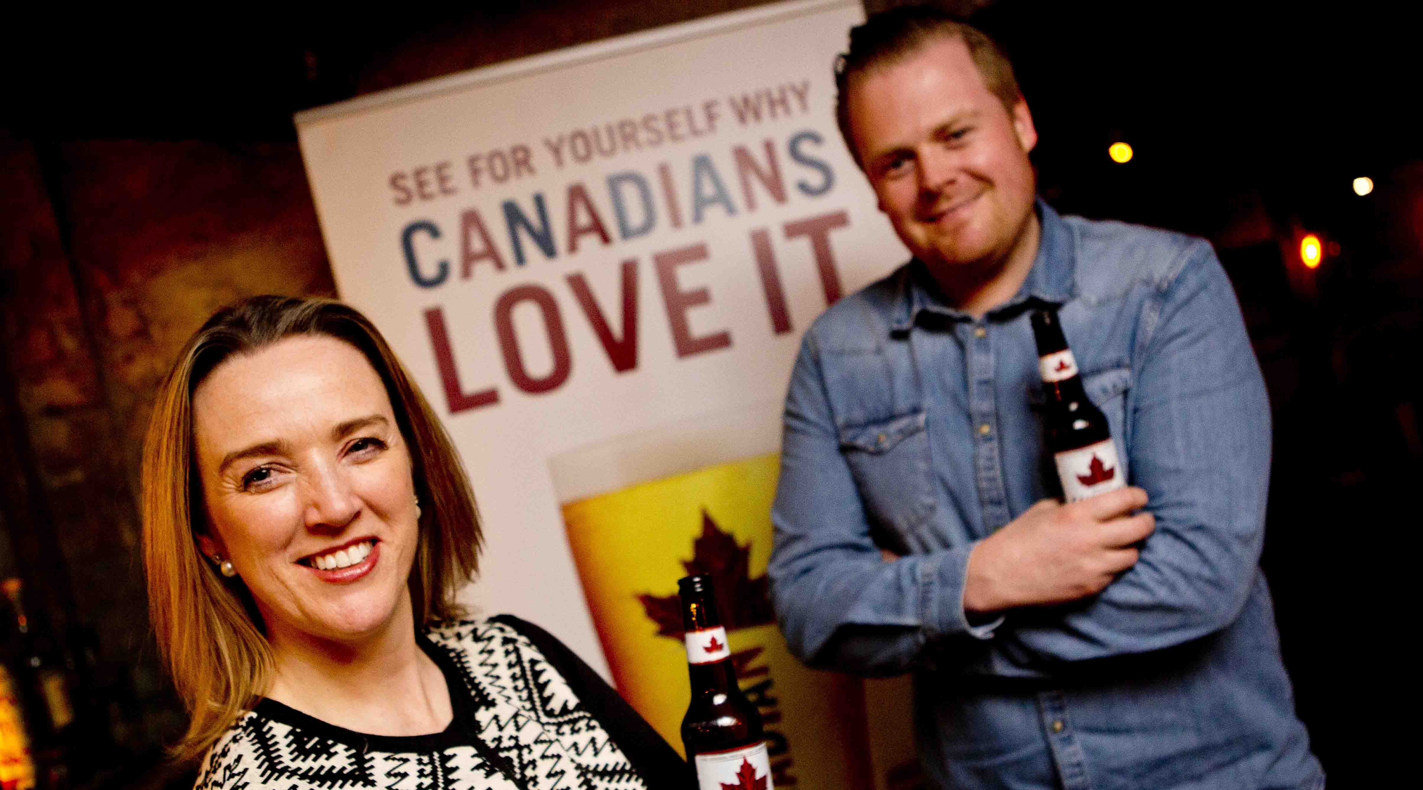 At the launch of the Molson Canadian-sponsored Indie16 are Molson Coors’ Louise Kerrigan and Indiependence Founder Shane Dunne.