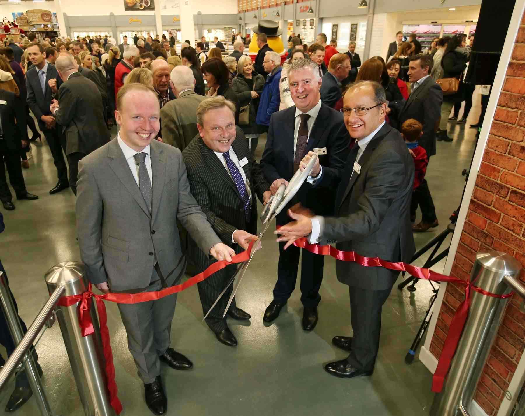 From left: Noel Rock TD for Dublin North West; Musgrave Marketplace’s Managing Director Noel Keeley; General Manager of Musgrave MarketPlace, Ballymun, Brian Staunton and Chris Martin, Chief Executive of Musgrave Group, at the launch of the upgraded Ballymun Musgrave MarketPlace.