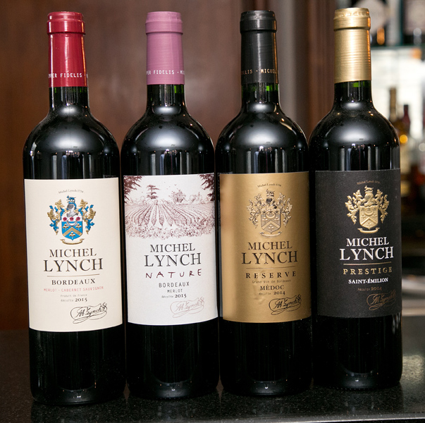 Some of the 'new look' labels for the Michel Lynch range of Bordeaux wines.