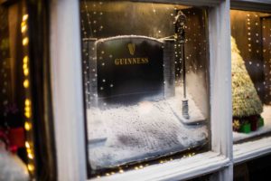 The Guinness Gates in miniature in O’Donoghues pub on Merrion Row last Christmas.