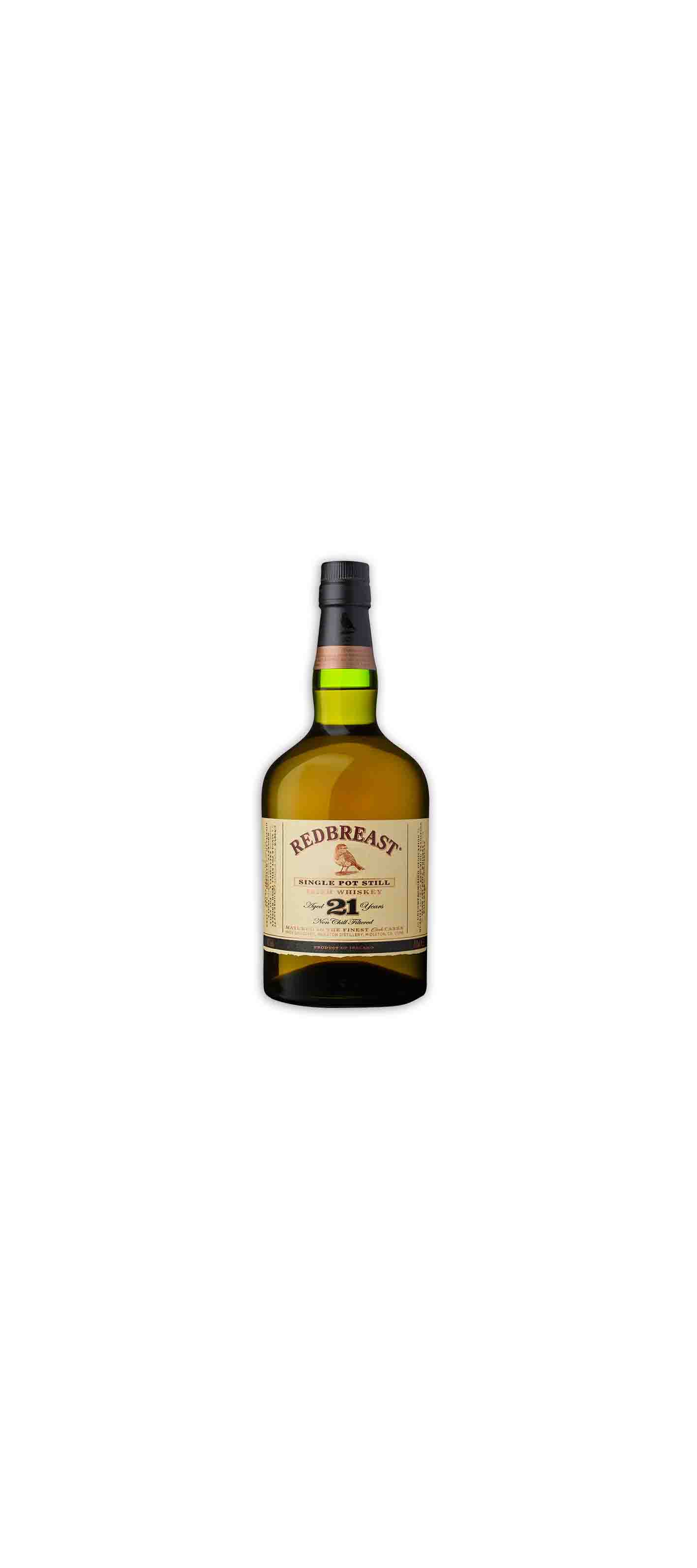 “Redbreast 21 Years-Old is the ultimate expression of the renowned Redbreast range which has placed Irish whiskey in the top echelons of world whiskeys”.