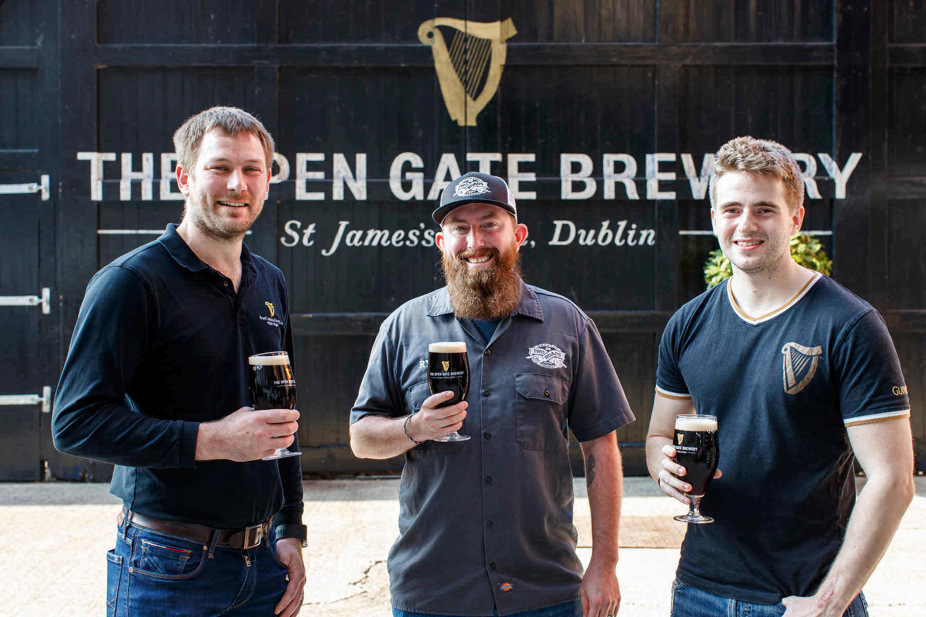 Collaborators at the launch of the new brew (from left): Guinness Master Brewer Peter Simpson, Two Roads Brewing Company’s Brand Ambassador Ryan Crowley and Guinness Brewer Patrick Isard.