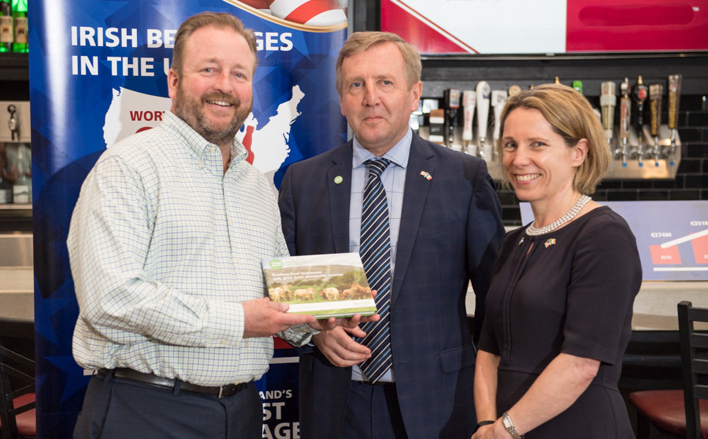 At the recent Chicago showcase were (from left): Brett Pontoni, Purchasing Director of Binny’s Beverage Depot, the largest drinks retailer in Mid-West America, with the Minister for Agriculture, Food and the Marine Michael Creed TD and Bord Bia Chief Executive Tara McCarthy.