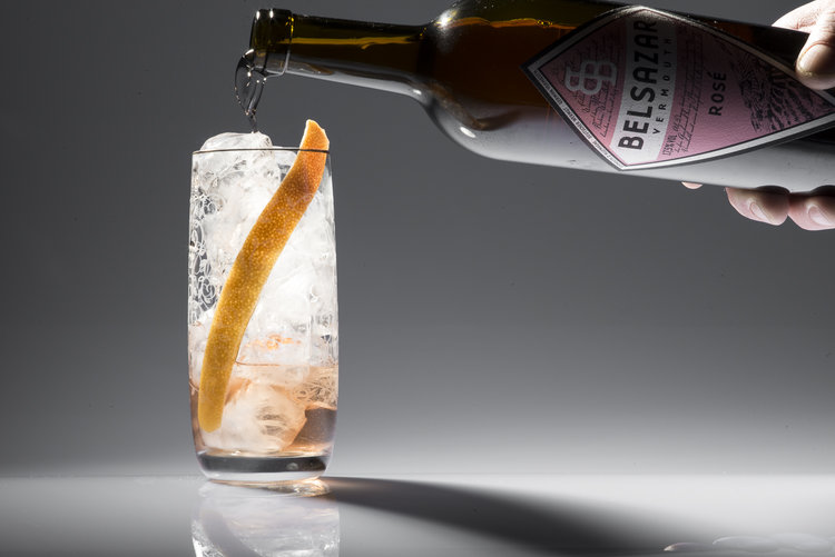 Belsazar drinks like its Rosé with dry tonic have an ABV of about 4%, making them a lighter alternative.