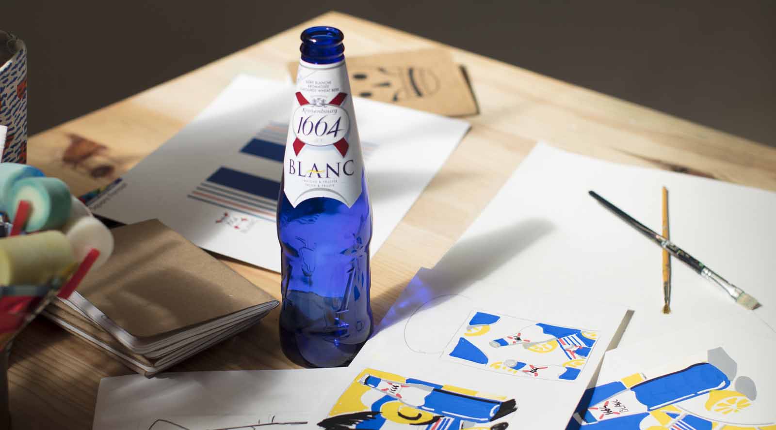 Kronenbourg Blanc is available in a stylish azure blue 330ml bottle or on draught.