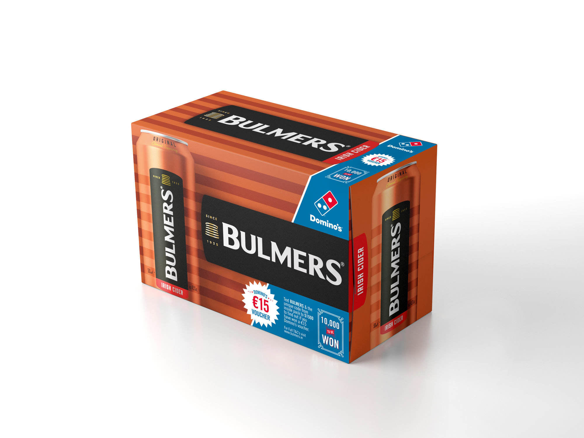 The Bulmers promotion runs across eight-packs of both Bulmers Original and Light.