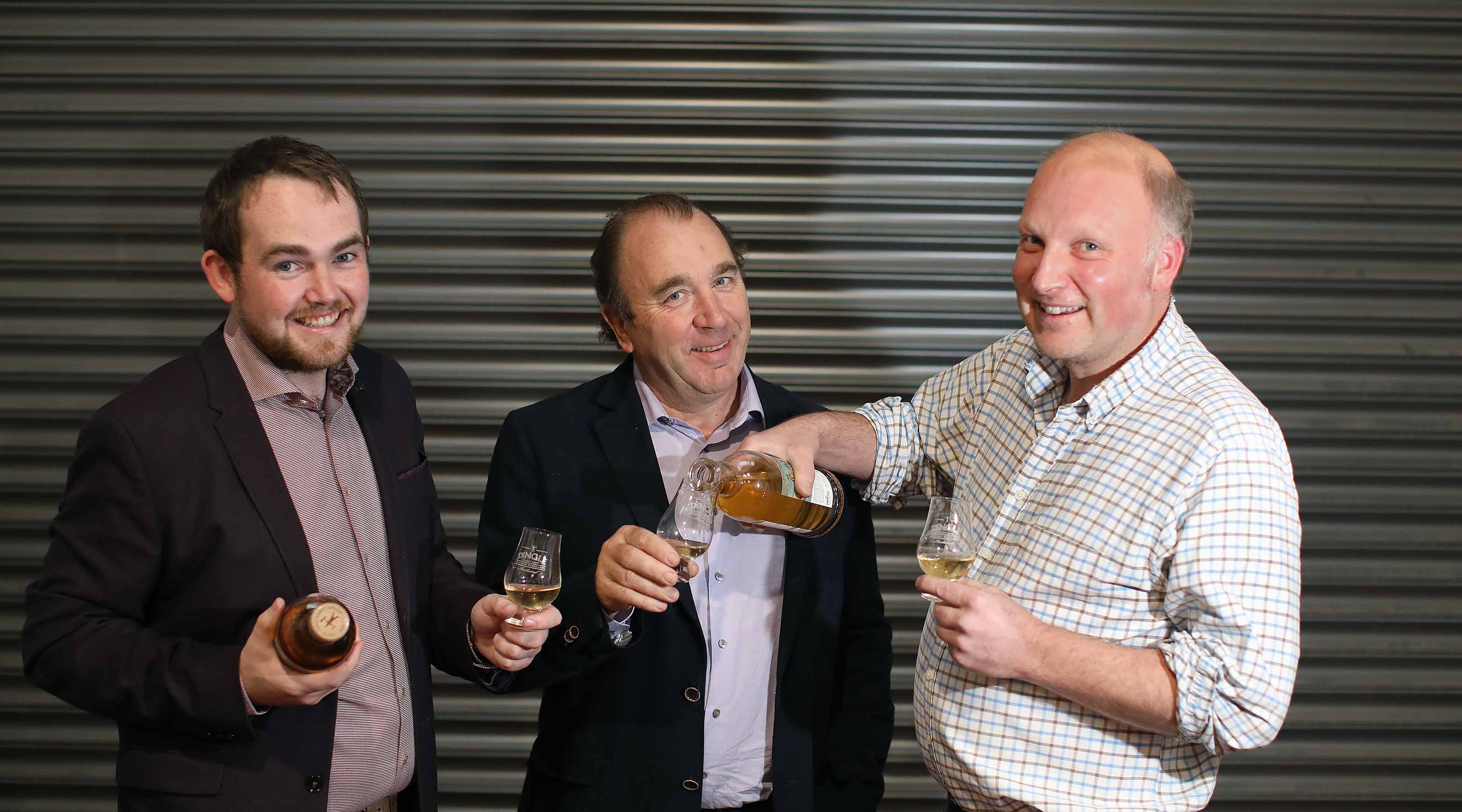 From left: Business Development Director Elliot Hughes with Managing Director Liam LaHart and Head Brewer and Director Peter Mosley.