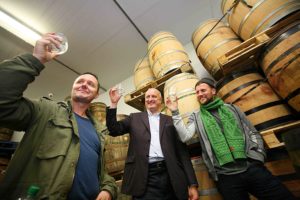 Sean Muldoon and Jack McGarry, renowned owners of New York’s world famous Dead Rabbit bar, pay a special visit to  The Shed Distillery of PJ Rigney in Drumshanbo, Co Leitrim.