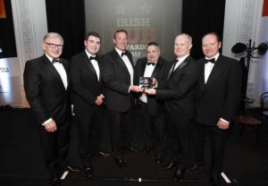 Matt the Miller - From left: VFI President Pat Crotty, Minister Brendan Griffin TD, IMRO Chief Executive Victor Finn, Brendan Treacy and Ray Brophy of Matt the Milers pub and LVA Chairman John Gleeson.