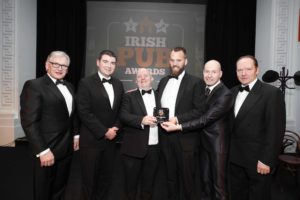 From left: VFI President Pat Crotty, Minister Brendan Griffin TD, John Coady and Rory Bannon from The Stag's Head, Dublin, with Keith Fagan, General Manager of Molson Coors and LVA Chairman John Gleeson.