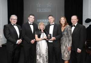 From left: VFI President Pat Crotty, Minister Brendan Griffin TD, Sharon and Myles Doyle of The Porter House in Castlebride, Diageo’s On-Trade Channel Direcor Anne Maire Phillips and LVA Chairman John Gleeson.