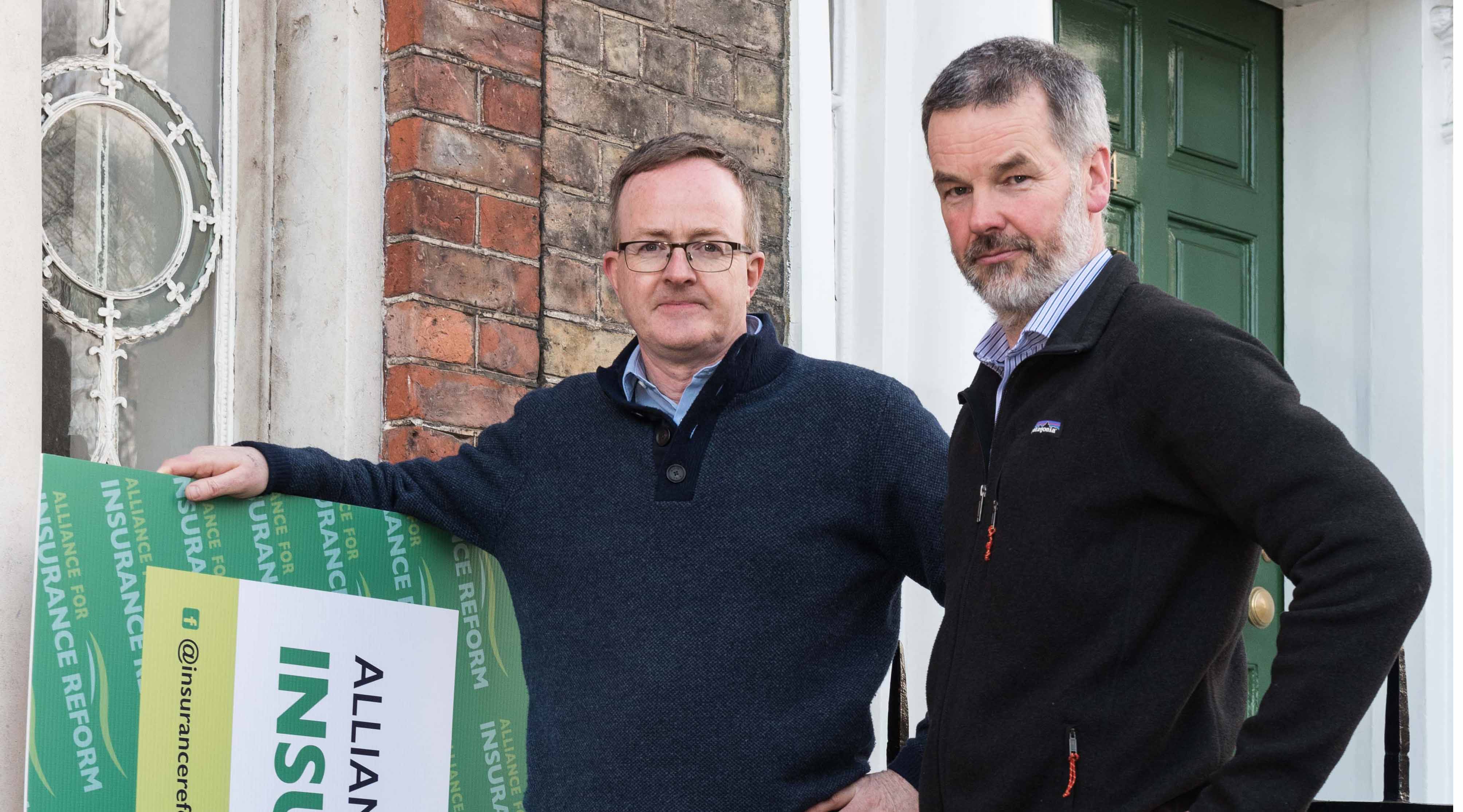"The government needs to show backbone in taking on these sectors to project jobs and services across the country," urged Alliance spokesman Peter Boland (seen here on left with Alliance Committee member Eoin McCambridge of McCambridges's, Galway).