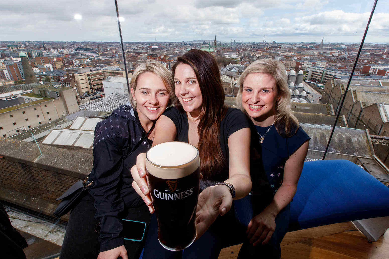 From left: Jessica Woodley, Rebecca Reed and Joanna Trubody at the last Guinness Storehouse St Patrick’s Festival.