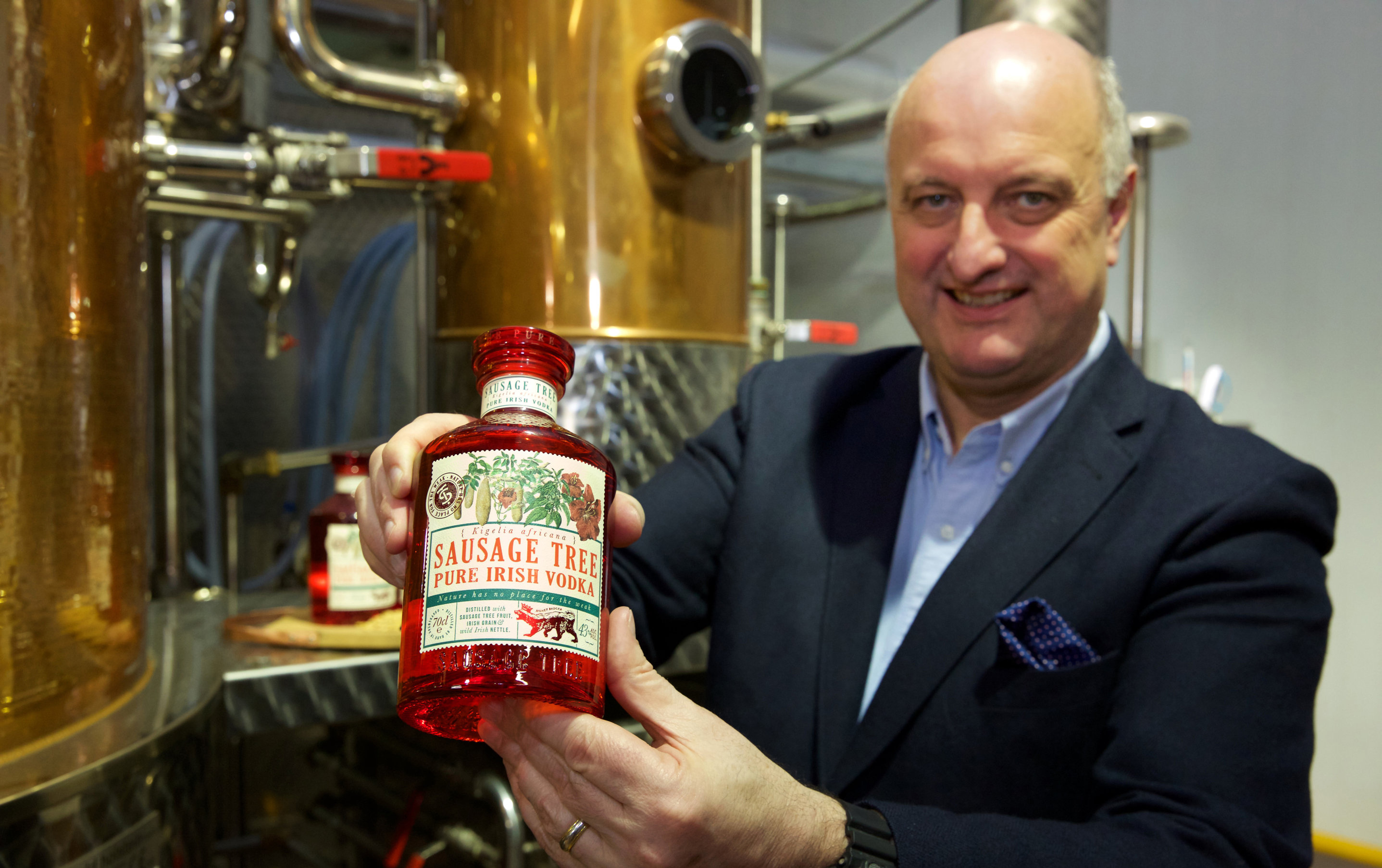 PJ Rigney’s Shed Distillery makes Drumshanbo Gunpowder Gin and recently launched Sausage Tree Vodka.