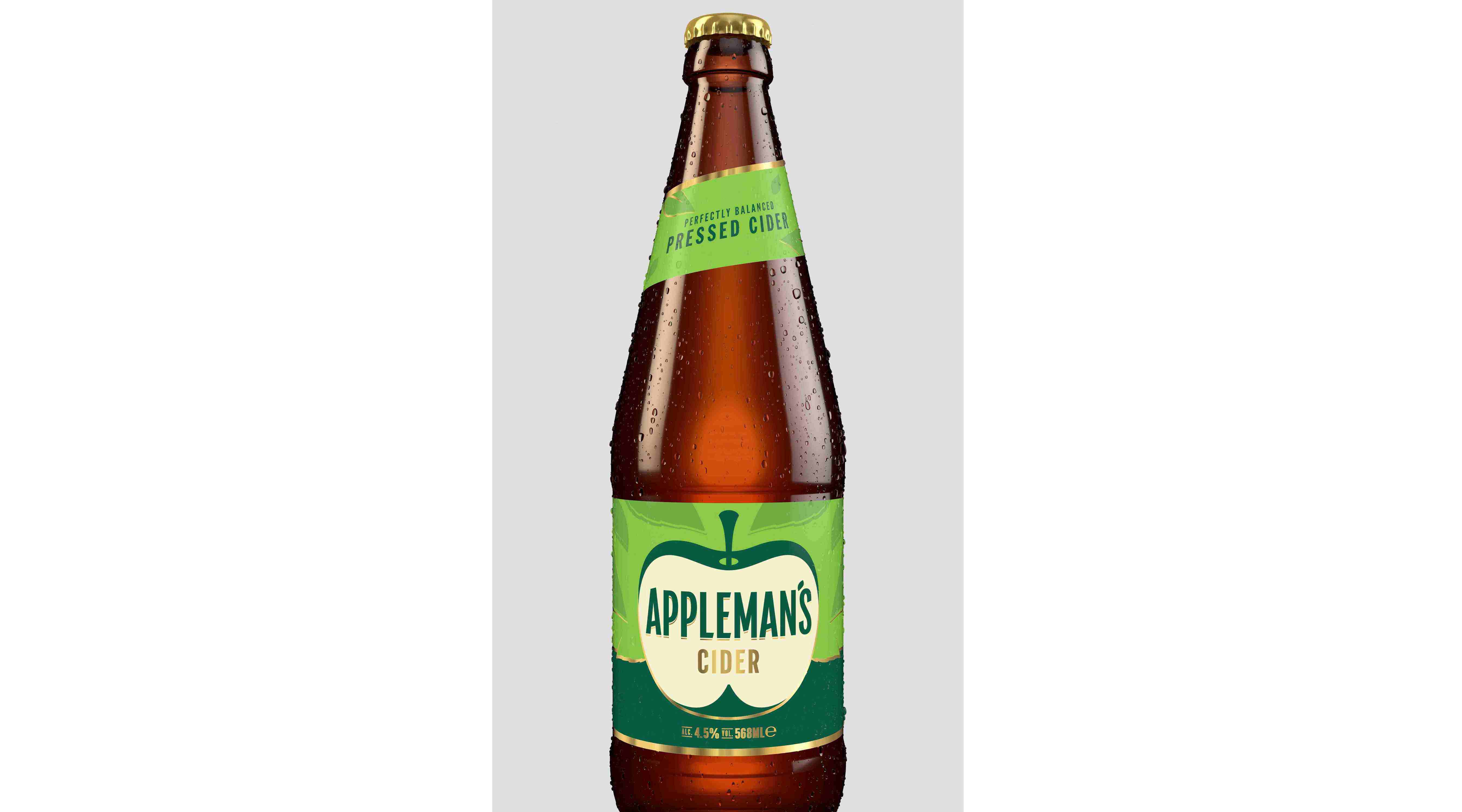 Appleman’s is available on draught and 500ml can as well as in 568ml or 500ml bottles in distinctive, bright, premium green and gold packaging with simple, refreshing apple cues.