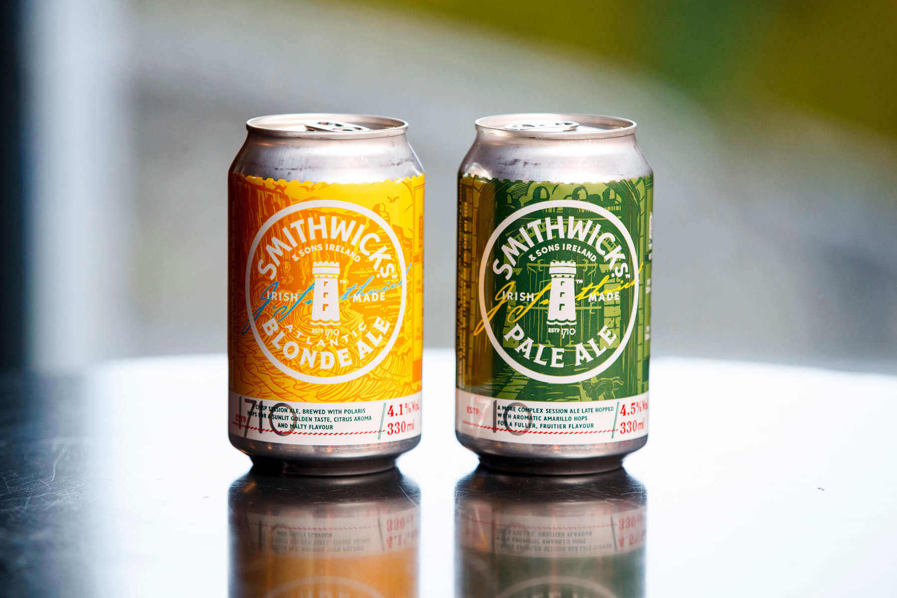 Smithwick's Ale's new packaging features the Dublin-based Irish illustrator Peter Donnelly’s hand-drawn illustrations.