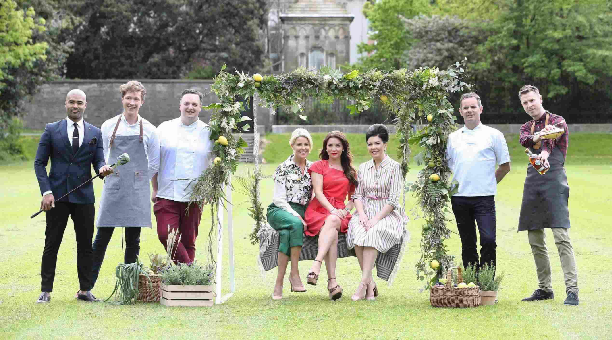 At the launch of Taste of Dublin 2018 are (from left): Lead singer with The Swing Cats Luke Thomas​, Food Writer and TV Chef Adrian Martin​, The Cupcake Bloke Graham Herterich​, Managing Director of Taste of Dublin Avril Bannerton, Candice Brown​ of the Great British Bake Off, ​ Food Stylist and Cookbook Author Sharon Hearne-Smith​, Head Chef/Proprietor at Roly’s Bistro Paul Cartwright and World Class Brand Ambassador for Diageo Reserve Nial Molloy​.