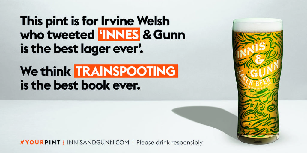 Innis to Irvine: “We think Trainspooting is the best book ever”.