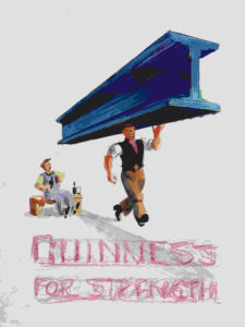 Early rendition of the famous Guinness ‘Girder’ illustration.