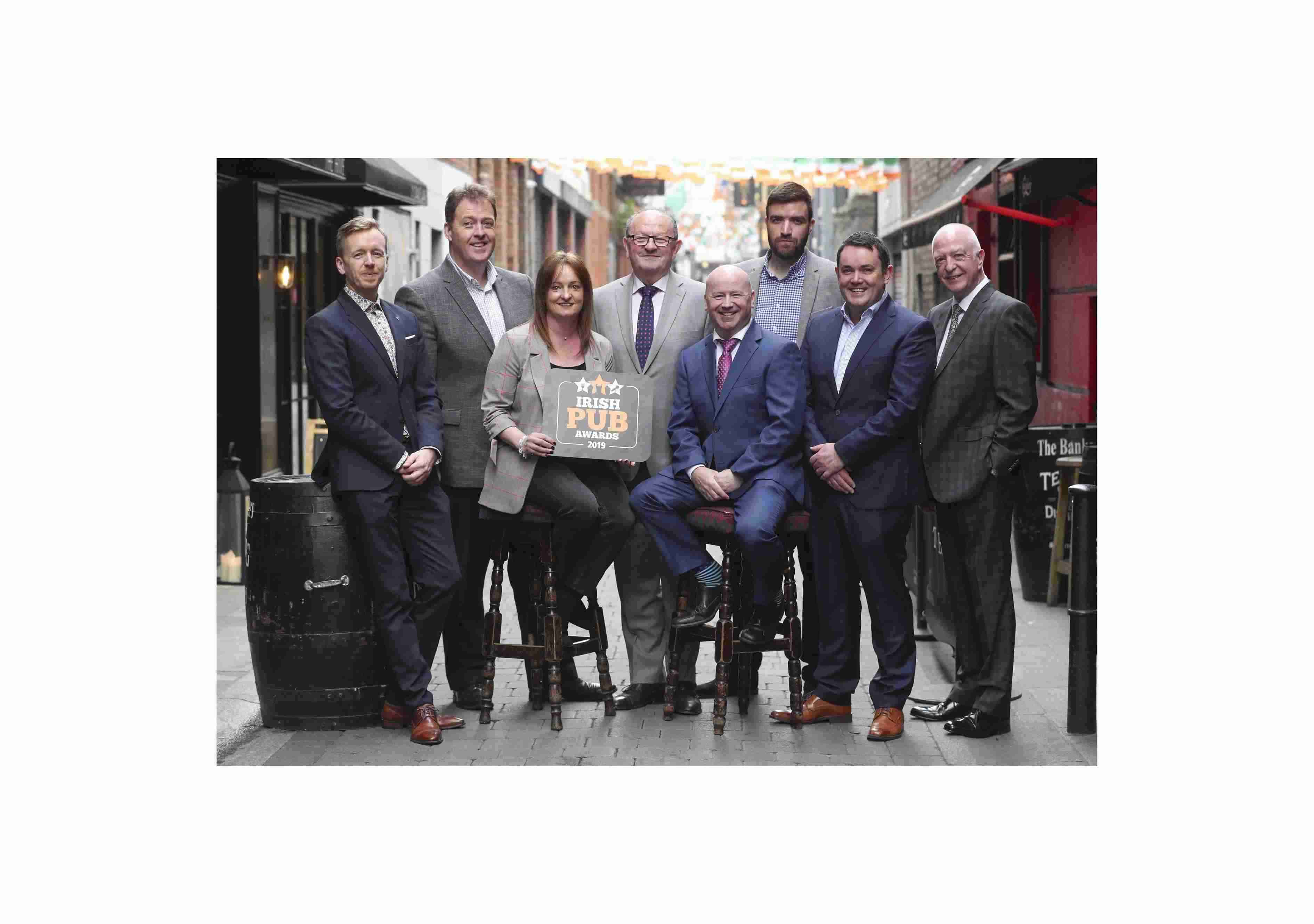 At the launch of the Irish Pub Awards 2019 were (from left): Damien Smyth of Musgrave MarketPlace; Ciaran Budds from Molson Coors, The Bankers Bar’s Leona Campbell, VFI President Padraic McGann, LVA Chairman Alan Campbell, C&C Gleeson’s Ross Bissett, Shane Barry, Diageo Ireland and Molson Coors’ Michael Dooley. At the launch of the Irish Pub Awards 2019 were (from left): Damien Smyth of Musgrave MarketPlace; Ciaran Budds from Molson Coors, The Bankers Bar’s Leona Campbell, VFI President Padraic McGann, LVA Chairman Alan Campbell, C&C Gleeson’s Ross Bissett, Shane Barry, Diageo Ireland and Molson Coors’ Michael Dooley, Molson Coors. 