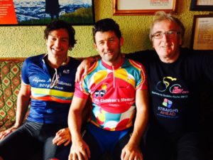 From left Pat Kiely (Orthopedic surgeon at Crumlin Hospital), The laurels’ Damien Long and Sean Scanlan.