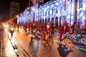 The Santa Cycle takes place on the first Sunday in December each year with 500 Santas cycling from the Phoenix Park through Dublin.