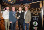 This year’s Movers and Shakers (from left): Brand Manager with Richmond Marketing Philip Cullen, BAI President Declan Byrne, Winner Daniel Wieliczko and Northern European Manager for American Beverage Marketers Patrick Shanahan at the Golden Shaker Cocktail Challenge.