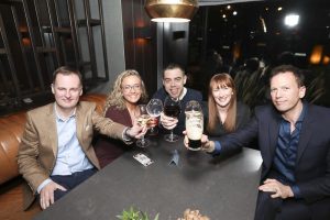 Relaxing after a long day at Irish Pub Awards Management Training were (from left): Barry O’Keeffe of Nora Culligans Bar, Sinead Canning of Garavogue Bar, Ray McGreal of Cosy Joe’s, Doreen McDonnell of Aunty Lena’s & Adare Court House and Aodan Marnell of The Bull & Castle.