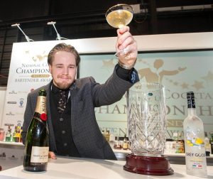 Oisin Kelly of the Sidecar in Dublin’s Westbury Hotel mixed it up in the finals of the Bartenders Association of Ireland’s National Cocktail Championships at this year’s Catex to be crowned the Irish National Cocktail Champion.