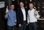 Signs of the times (from left): Glendalough Distillery Co-Founder Brian Fagan with the Chief Executive of Mark Anthony Brands International Davin Nugent  and Glendalough Distillery Co-Founder Barry Gallagher. 