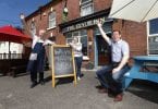 Getting their pub ready at The Glyde Inn, Annagassan, County Louth were (from left): Paul and Anne O’Neill with their son Conor.