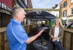 Yer only man - Diageo's Marketing Director Ireland Hilary Quinn with Hugh Hourican, owner of The Boar’s Head in Dublin, one of more than 5,000 Irish pubs that has benefitted from the Guinness ‘Raising the Bar’ initiative, which launched last June.