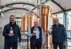 From left: Hinch's Head Distiller Aaron Flaherty, Chairman Dr Terry Cross and International Sales Director Michael Morris.