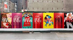 Inspired by its representation on Coca-Cola’s iconic packaging, the “Hug” logo lifts the curved Coca-Cola trademark on bottle and can labels to provide a visual signature that will embrace and frame moments of magic across Coca-Cola’s communications. 