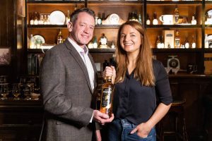 At the launch of Paddy's Share in the Shelbourne Bar in Cork were George Roberts and Siobhan Costello of Hi-Spirits.