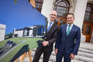 At the announcement of Ireland's first purpose-built carbon neutral brewery on a greenfield site were (from left): Colin O’Brien, Category Head – Global Beer Supply for Diageo and An Tánaiste Leo Varadkar.